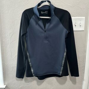 Under Armour Fitted Coldgear Color Block 1/2 Zip Size Medium
